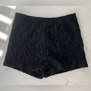Elegant Black Lace Mini Shorts